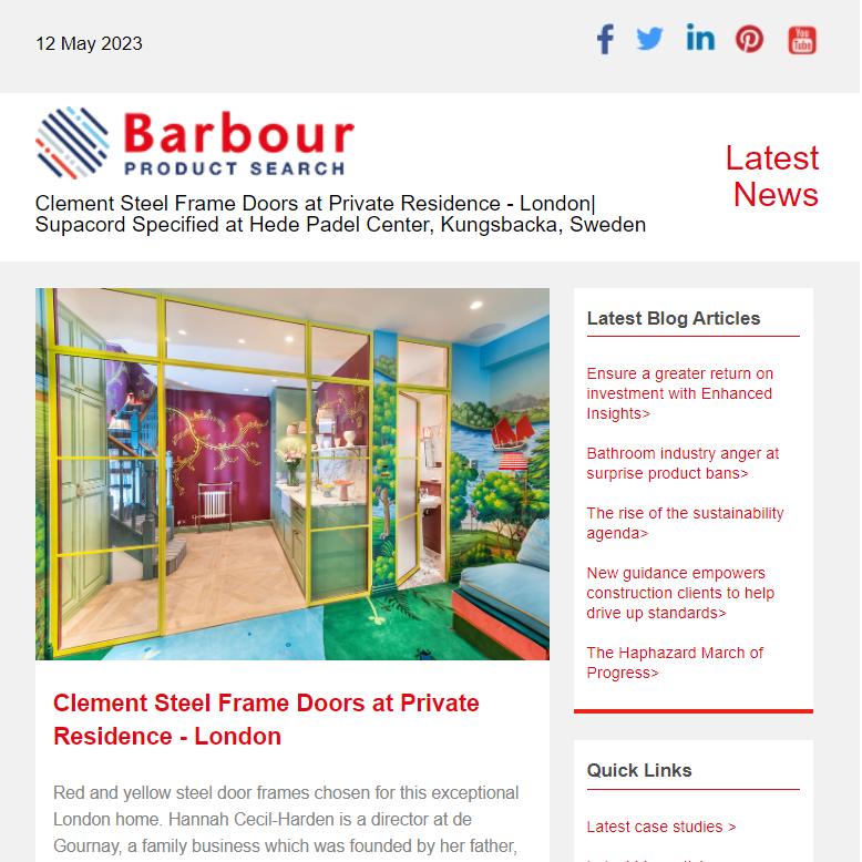 Clement Steel Frame Doors at Private Residence - London| Supacord Specified at Hede Padel Center, Kungsbacka, Sweden